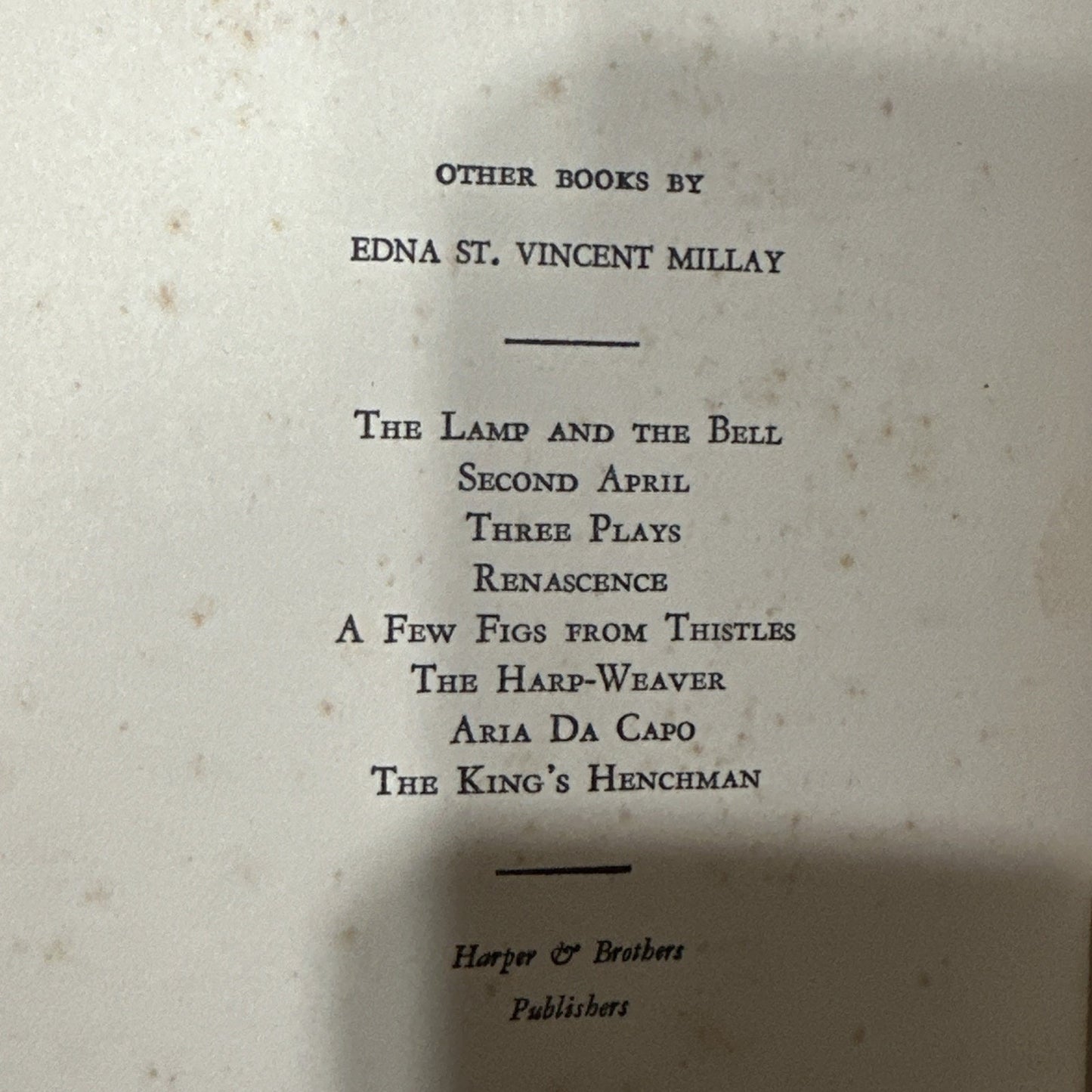 1st Edition THE BUCK IN THE SNOW & Other Poems by Edna St Vincent Millay [1928]