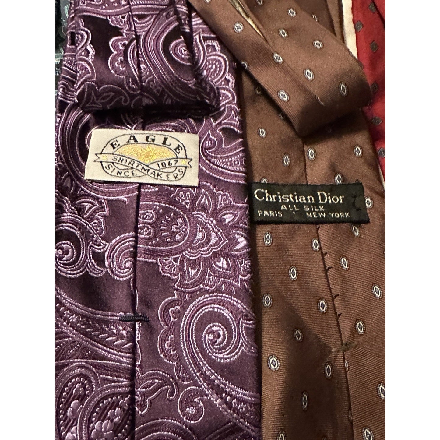 Lot of 15 Men’s High End Designer Dress Ties Brooks Brothers, Jos A Banks Dior