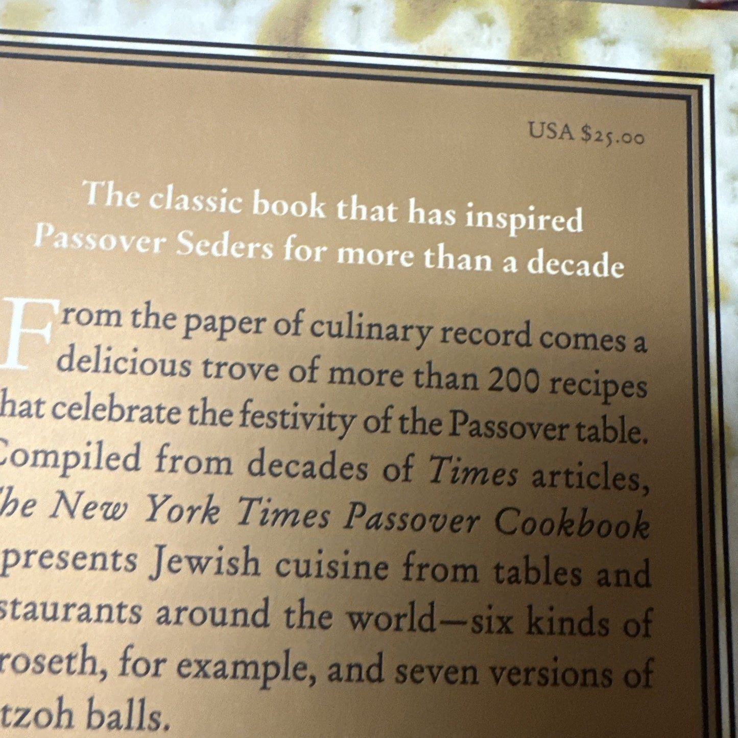 The New York Times Passover Cookbook by Linda Amster