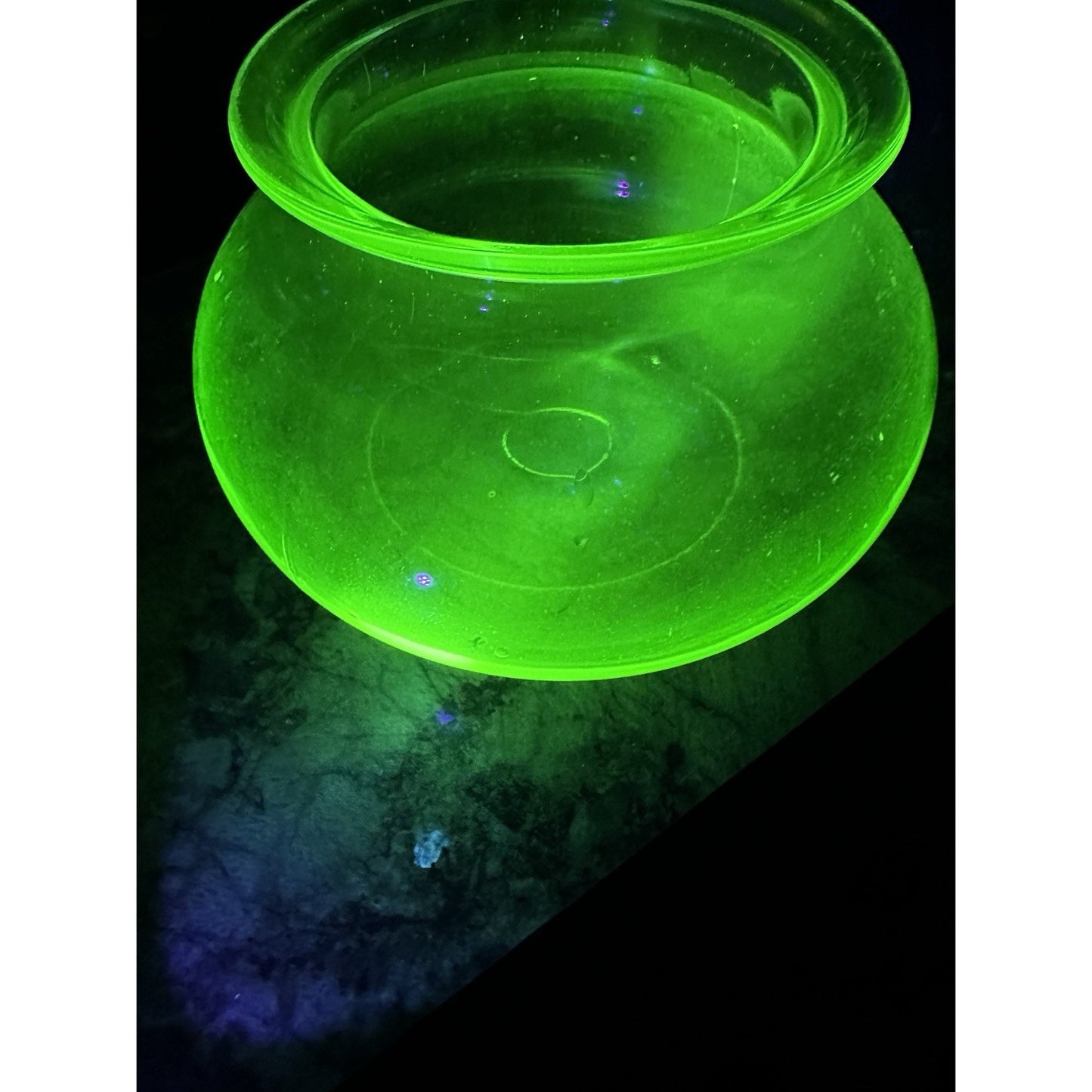 Uranium Glass Fish Bowl