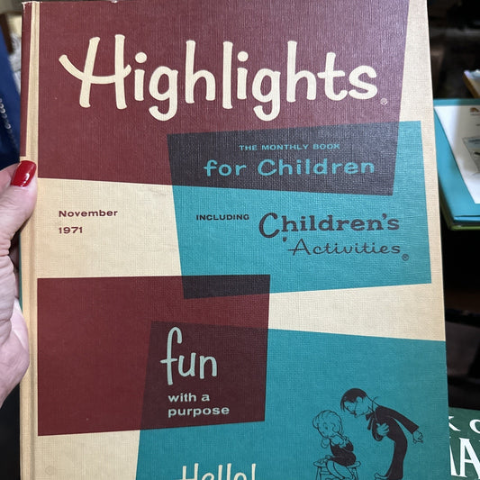 Highlights for Children November 1971 Vol 26 No 10 Monthly Book Y
