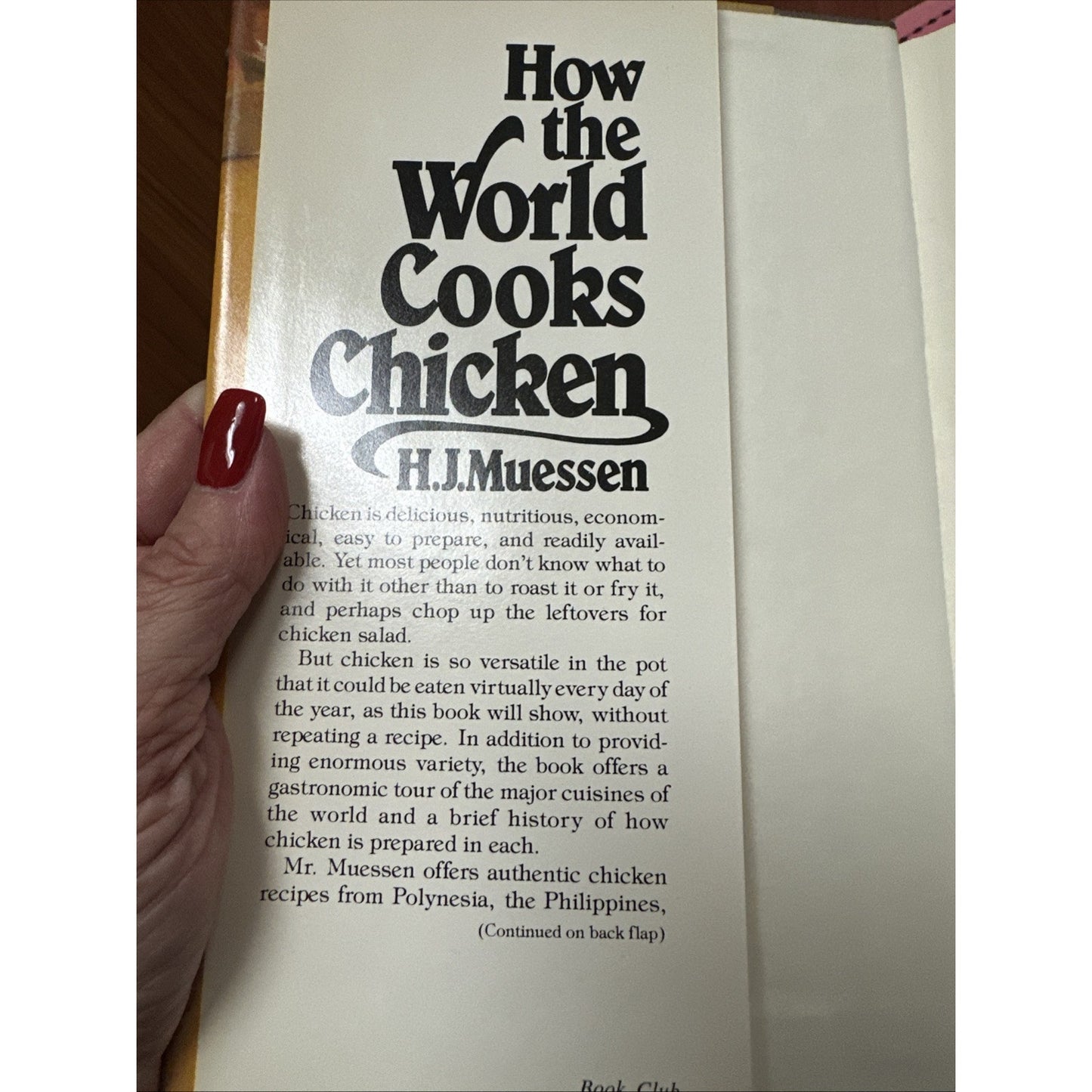 Vtg How The World Cooks Chicken 375 Great Recipes History Muessen 1980
