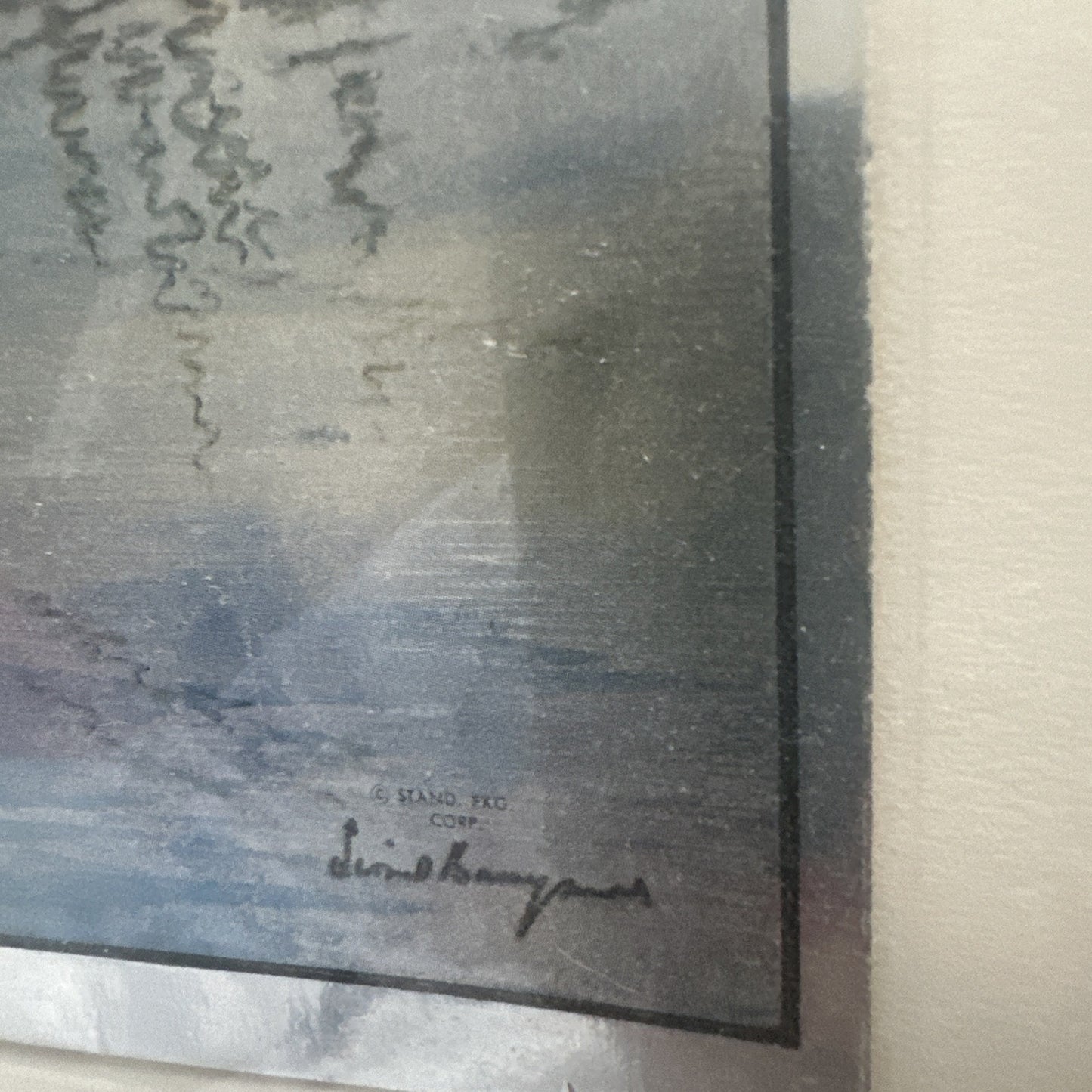 VTG San Pedro Color Foil Etching By Lionel Barrymore