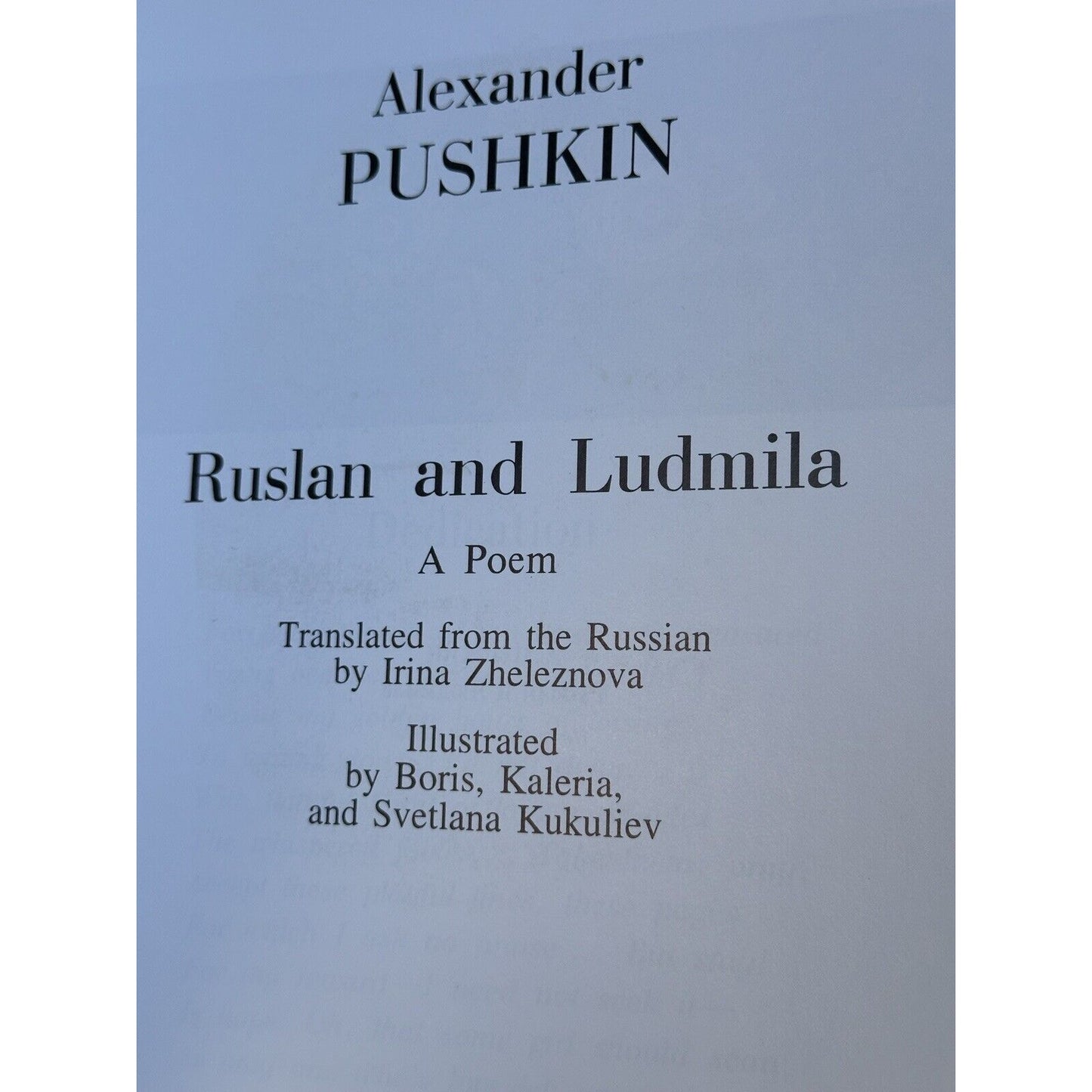 Ruslan and Ludmila: A Poem by Pushkin, Aleksandr Sergeevich Hardback Book