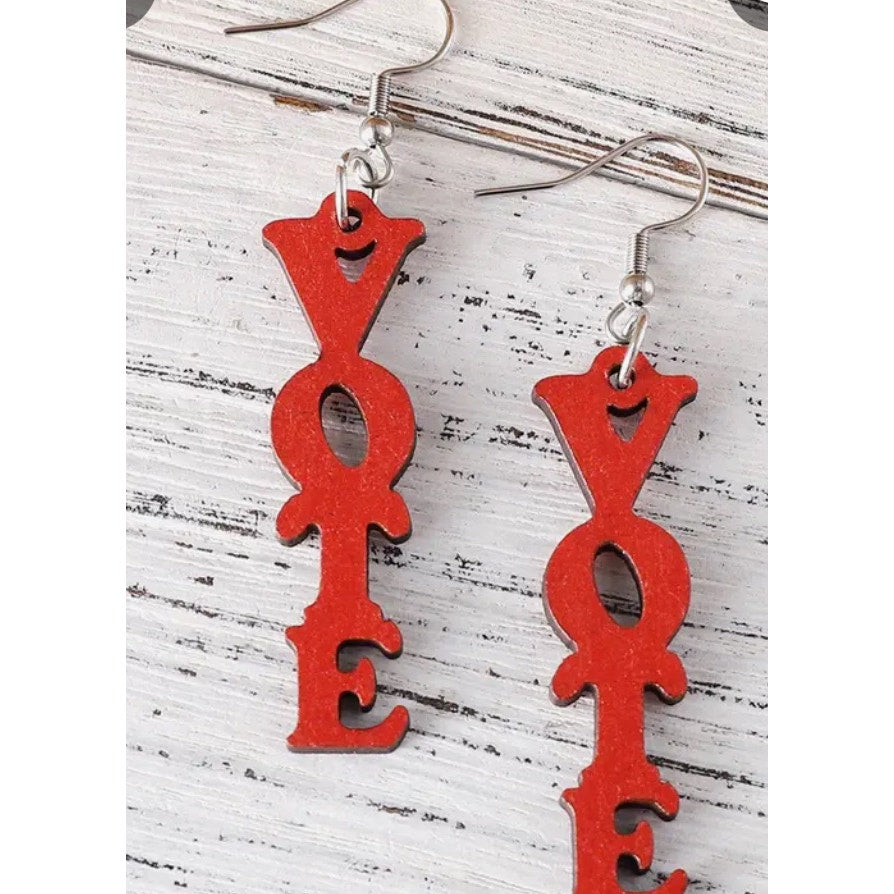 2 pairs of vote earring   VOTE