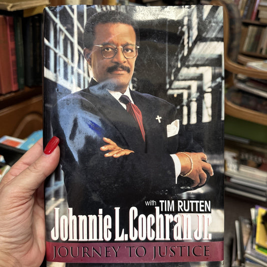 Johnnie Cochran SIGNED Book Journey to Justice Photos HC/DJ, OJ Simpson Jackson