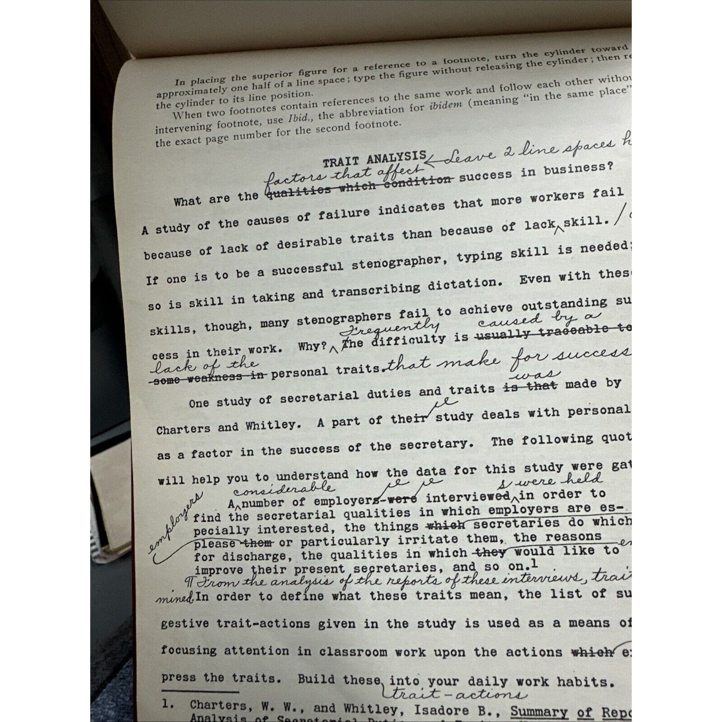 Vtg 20th CENTURY TYPEWRITING Two Year Course Fourth Edition LESSENBERRY 1942 HC
