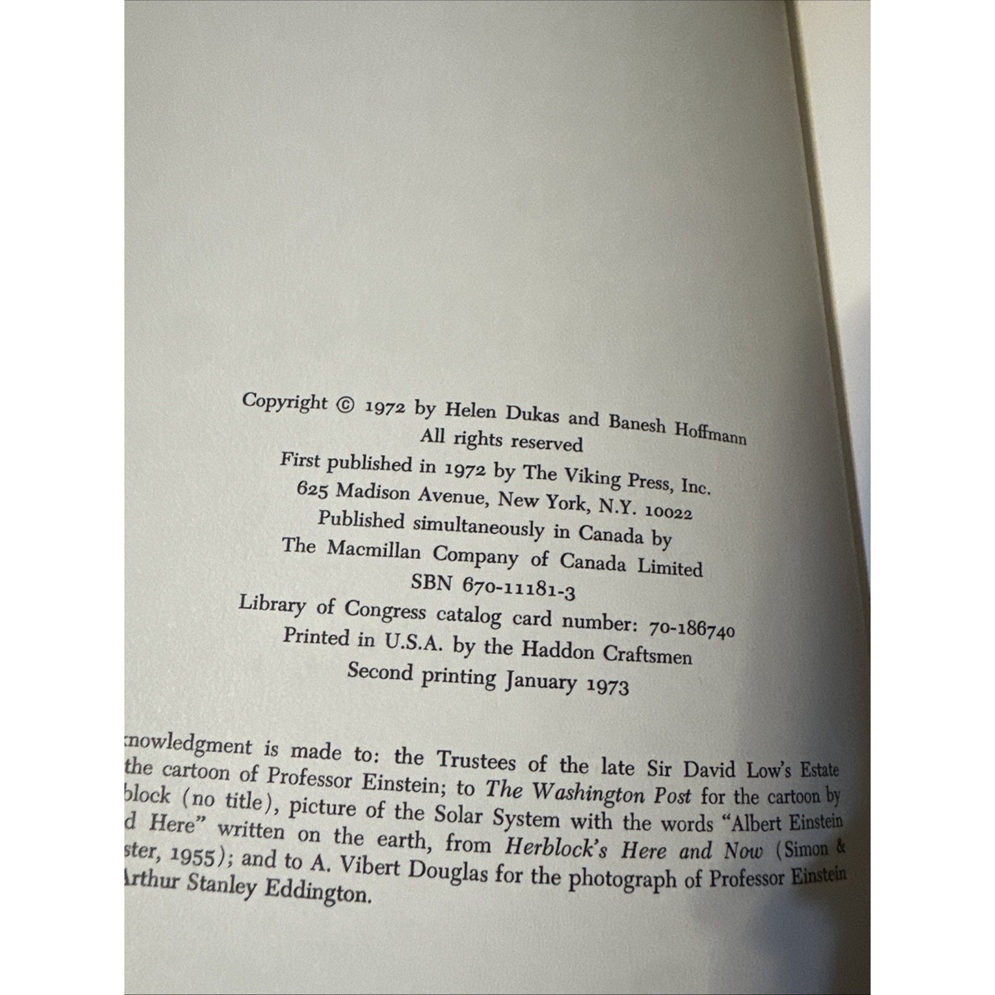 Albert Einstein, Creator and Rebel, by Banesh Hoffmann, 1972 HC