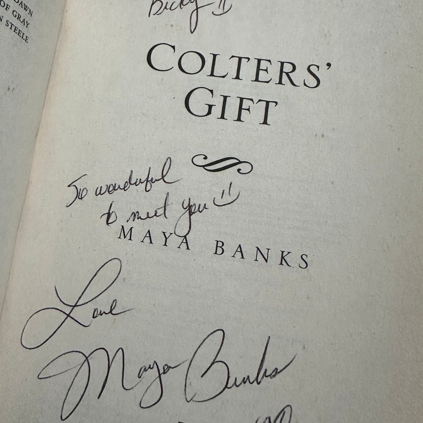 Colters' Gift by Maya Banks signed