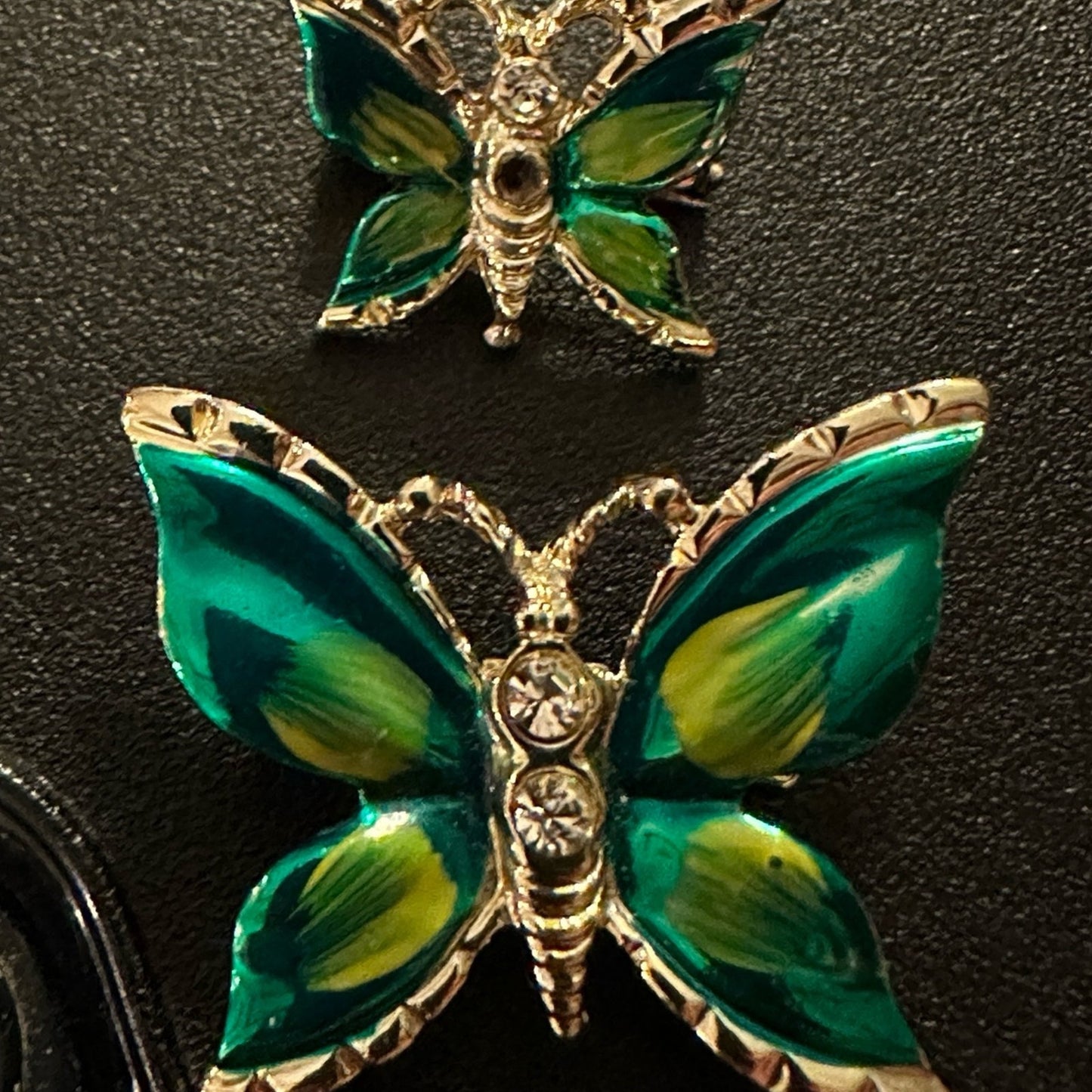 2 small butterfly Brooches pins