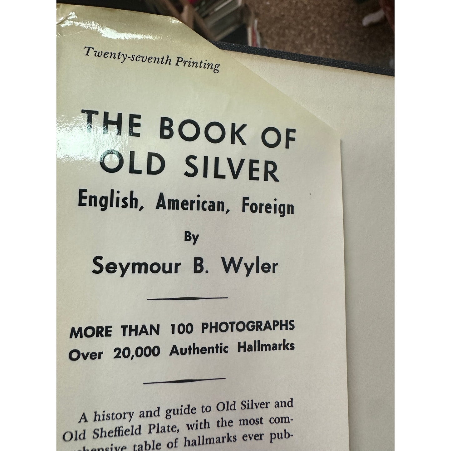 Book Old Silver English American Foreign Wyler book