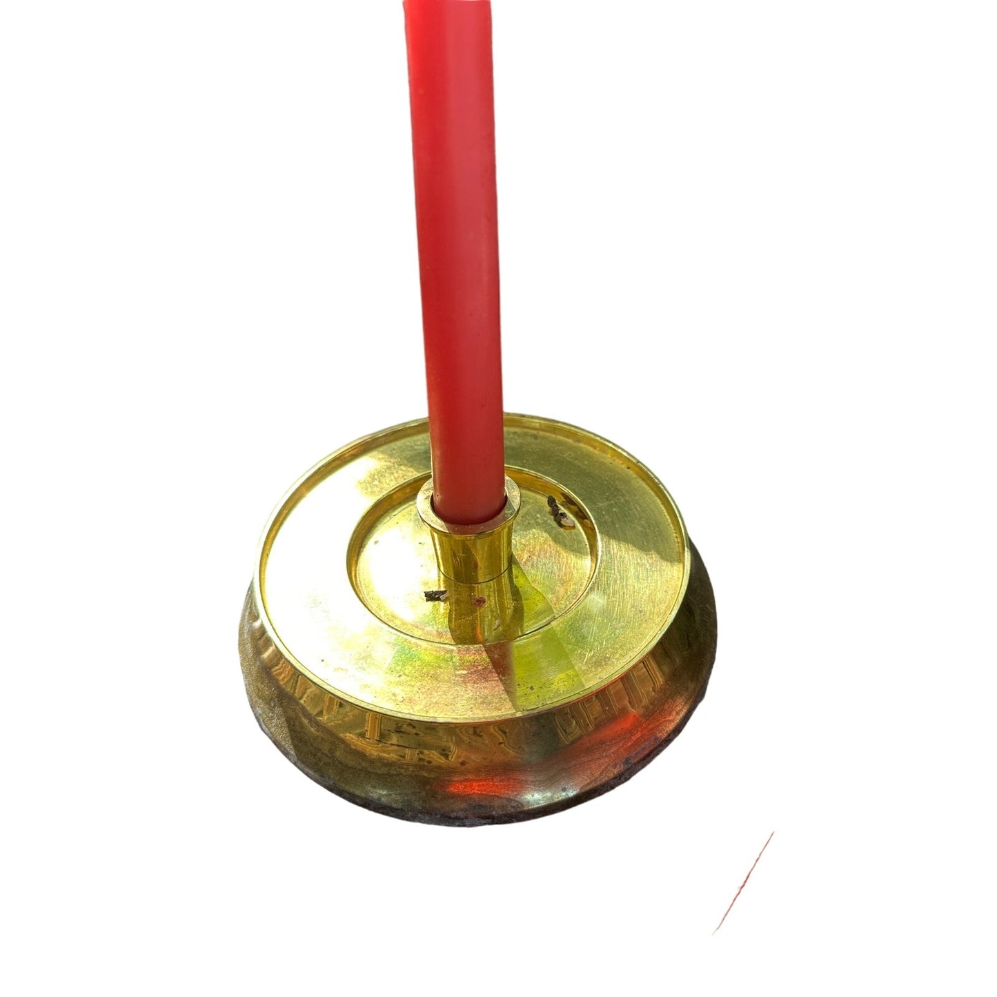 Waterford Crystal Style Hurricane Candle Lamp w/Stiffel Brass Base