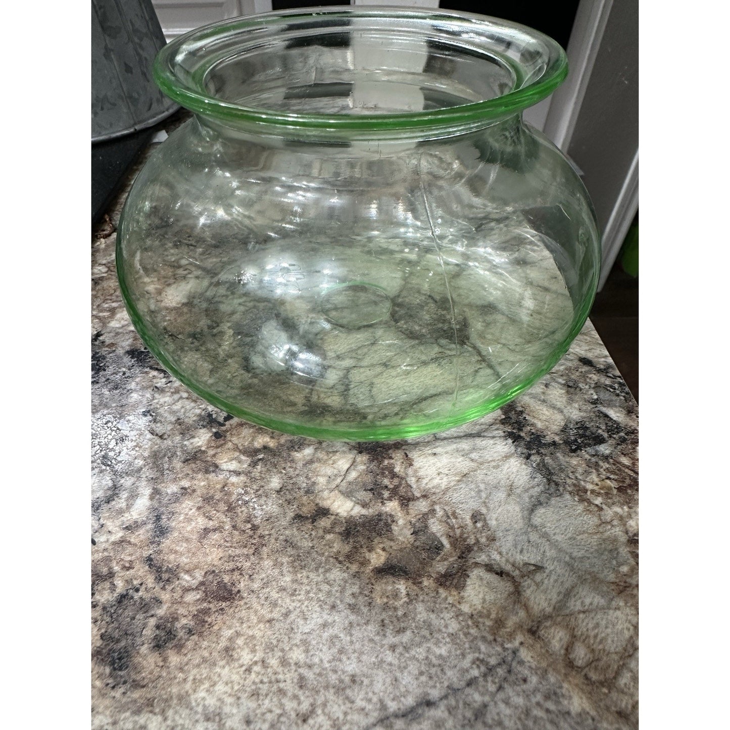 Uranium Glass Fish Bowl