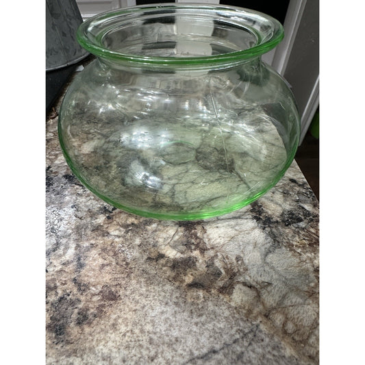 Uranium Glass Fish Bowl