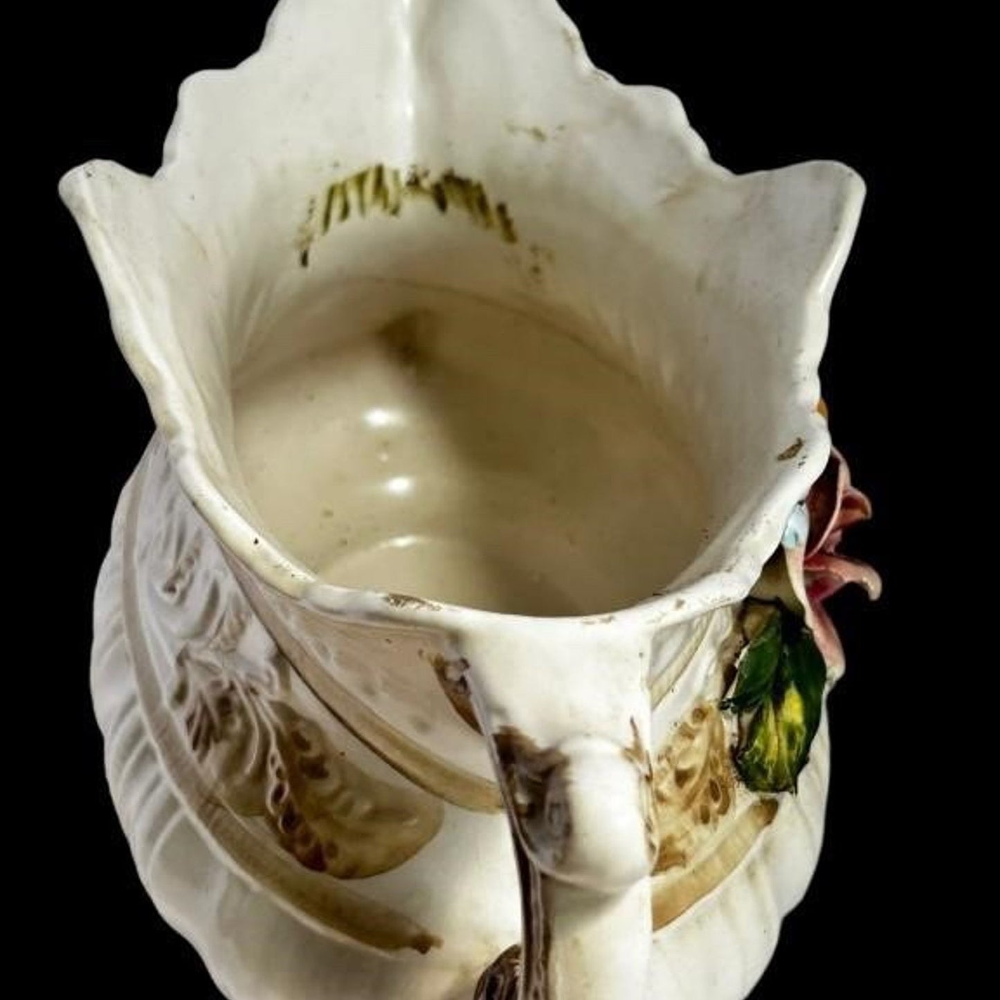 Capodimonte porcelain oval vase center 1317/2