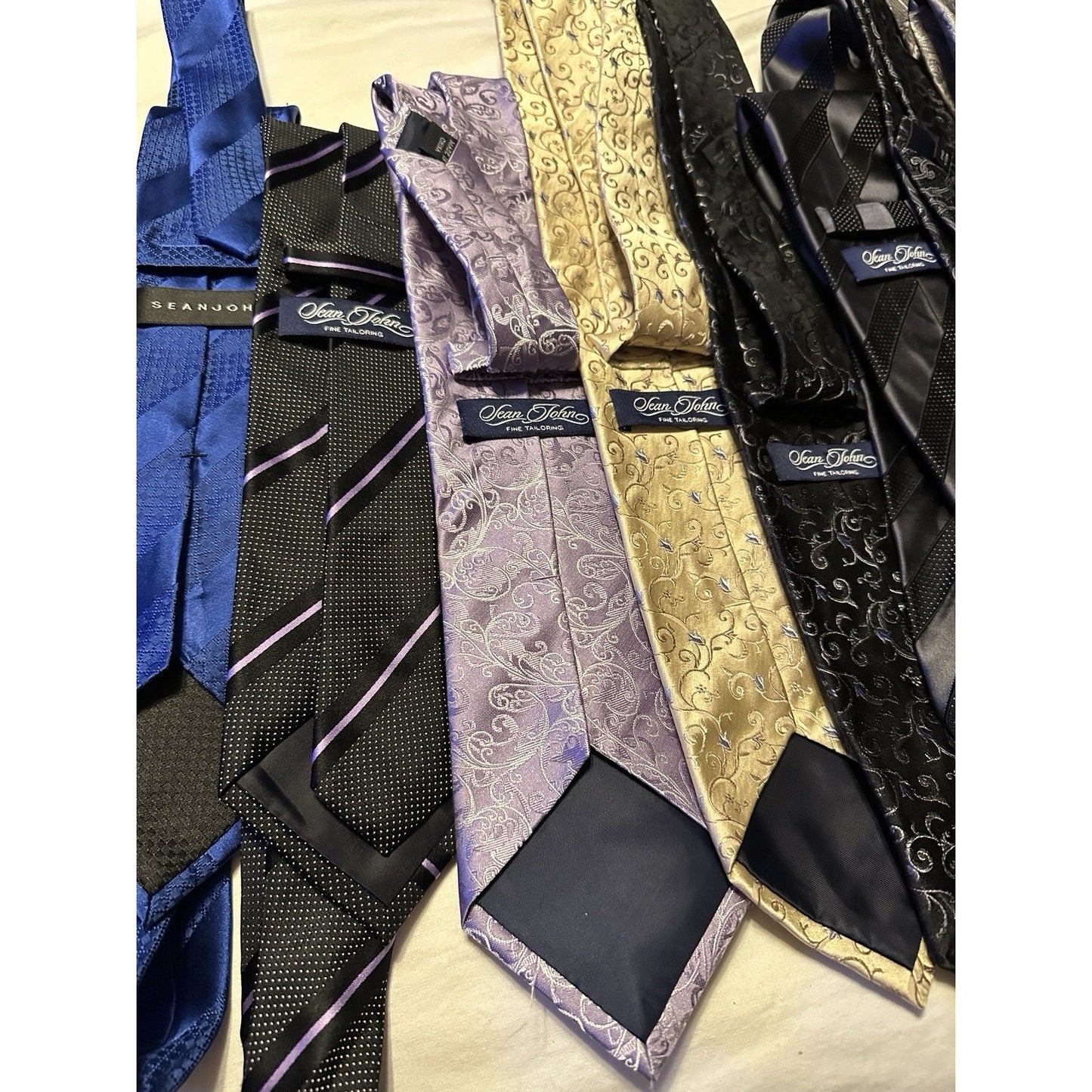 18 Silk Sean John Mens Neckties Fine Tayloring L58” x W3” Great Condition