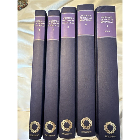 The Journals of Thomas Babington Macaulay by William Thomas Set Of 5 (HC, 2008)
