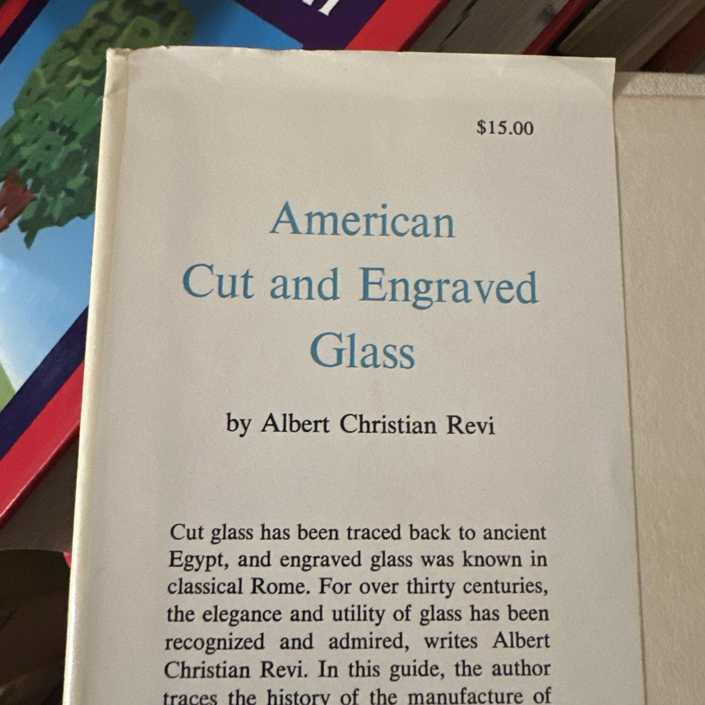 American Cut and Engraved Glass Book Albert Christian Revi HC DJ