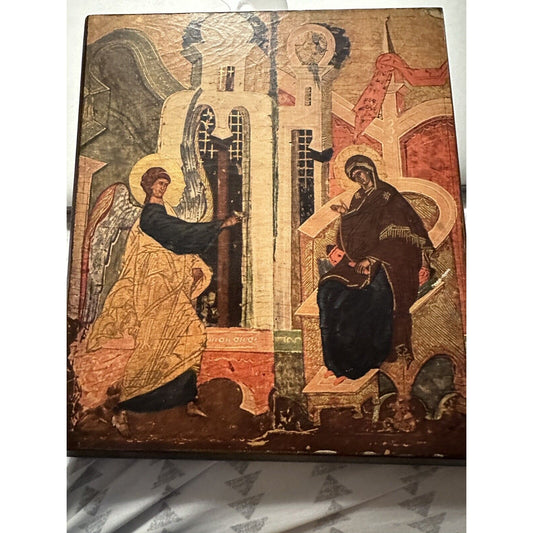 The Annunciation, Artist: Russian Artwork/ Retro Decor, Religious Art