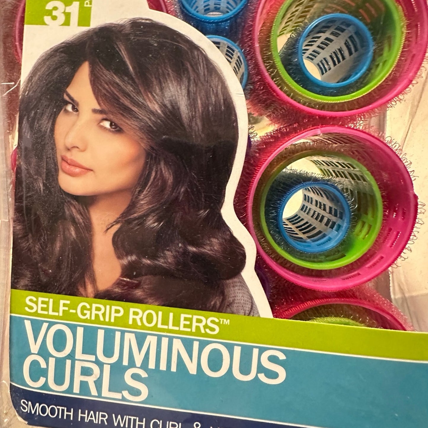 Conair Voluminous Curls Self Grip Rollers 31 Pc Smooth Hair w/ Curl & Lift NEW