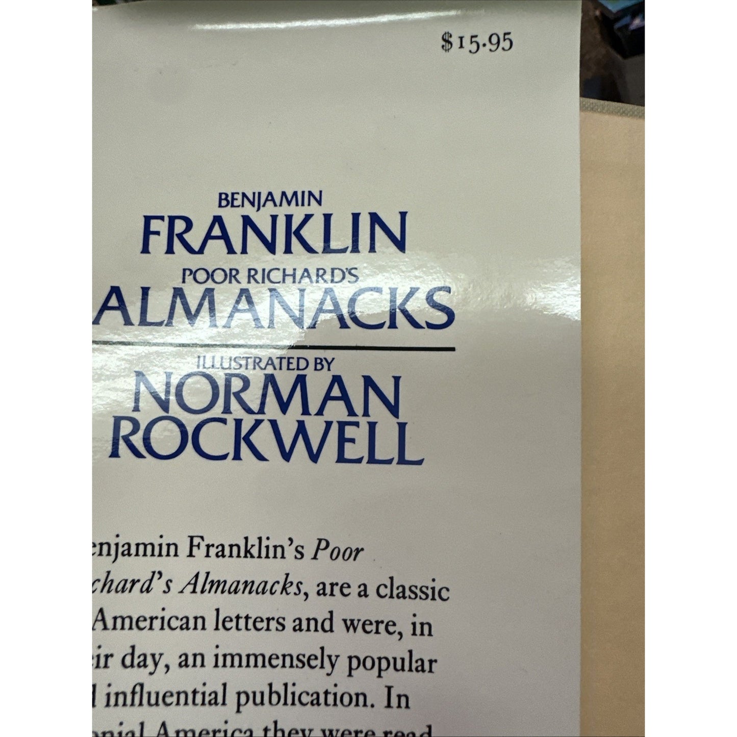 Benjamin Franklin Poor Richard's Almanacks Illustrated by Norman Rockwell HC/DJ