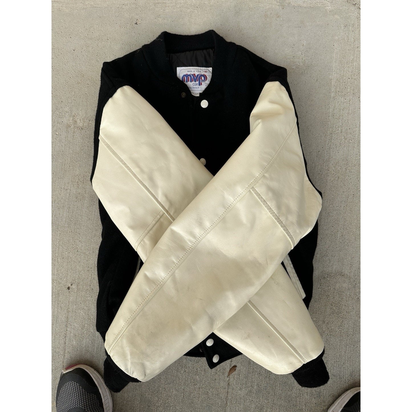 VINTAGE Dean Markley Men Varsity Jacket Medium Varsity MVP Quilted 90s USA READ