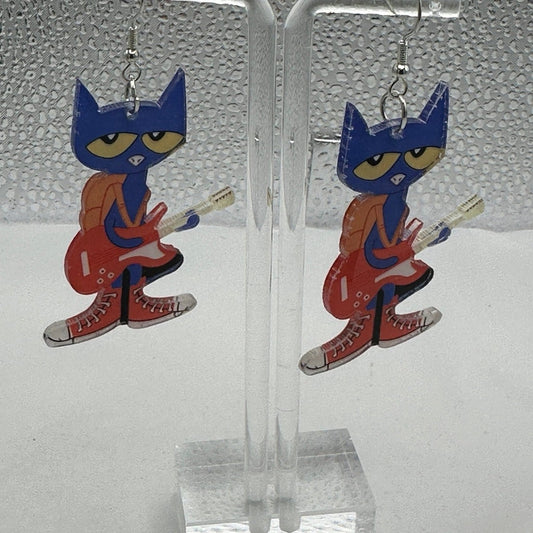 Pete the Cat dangle earrings