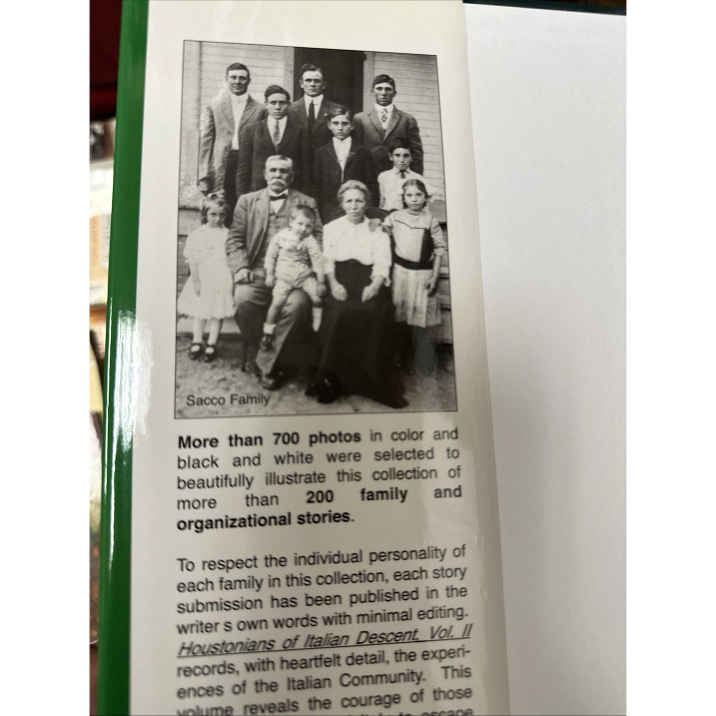 Vol 1 and 2: Houstonians of Italian Descent Their Culture and Heritage genealogy