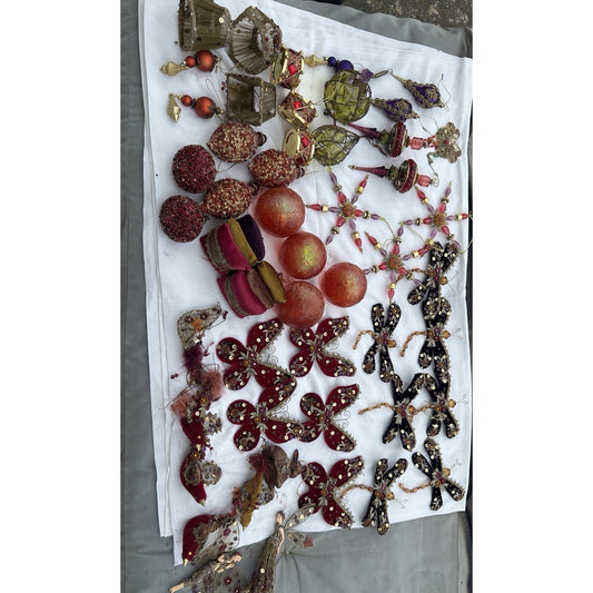 Vintage Christmas Tree Ornaments Lot Over 50