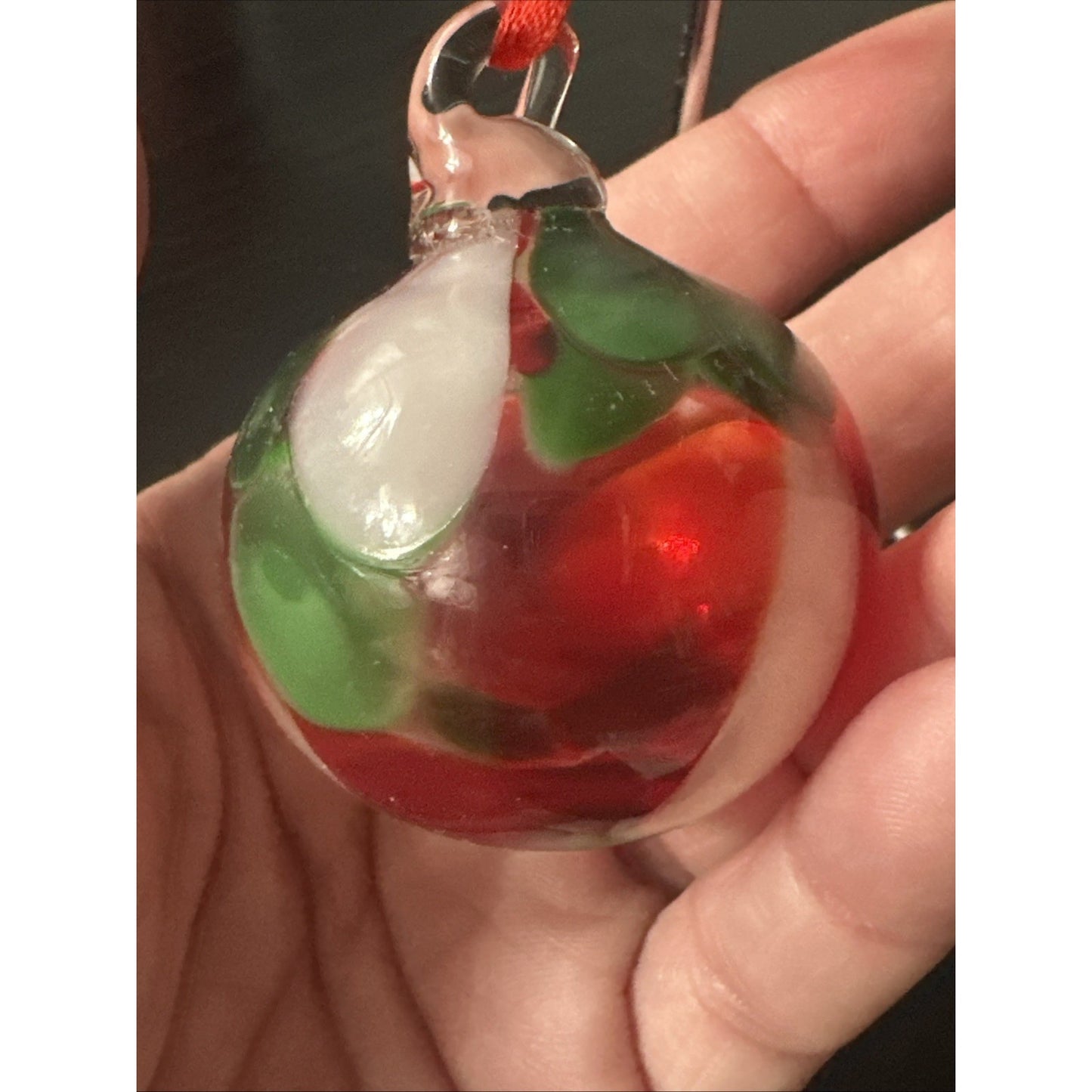 Vtg Italian Murano Hand Blown Art Glass Christmas Ornament
