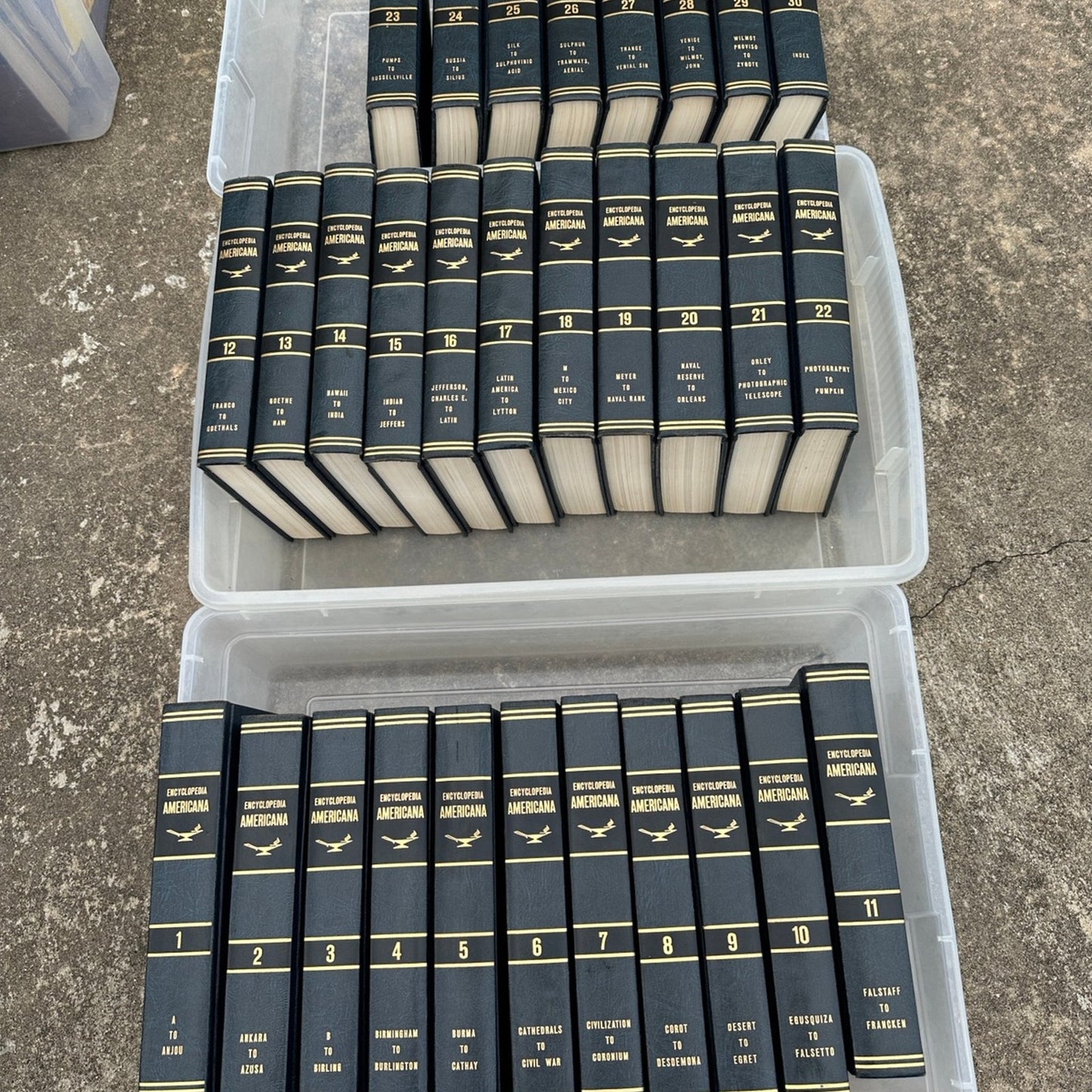 30 Book set Vintage Encyclopedia Americana