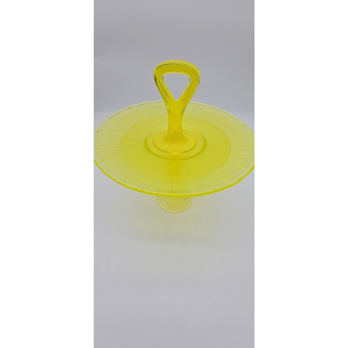 Vintage Tiffin Yellow Satin Vaseline Glass Compote
Serving tray & dish