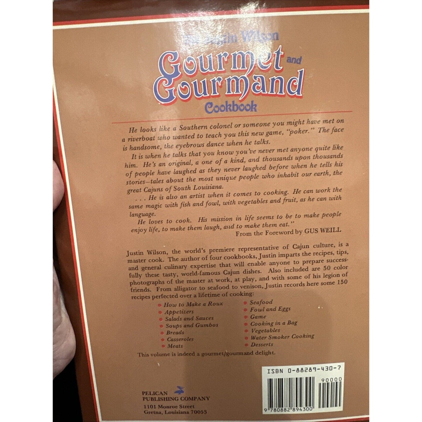 Vintage 1984 Justin Wilson Gourmet and Gourmand Cookbook 128 Pages