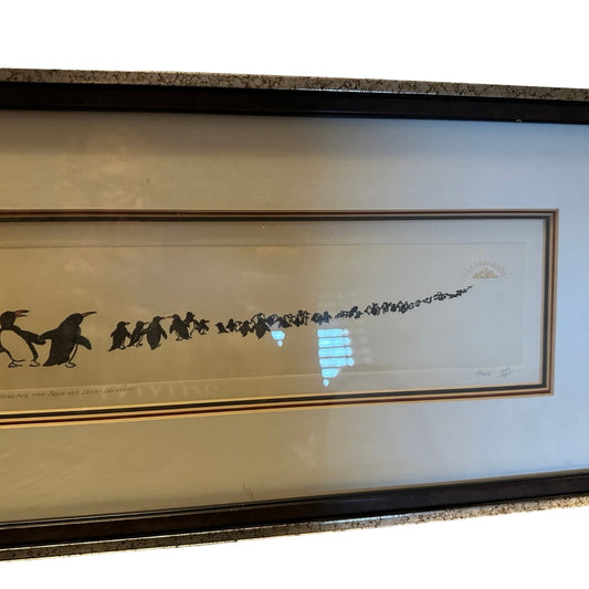 20 x 10 penguin art    we’re headed to the promised Land signed Angie 209/400