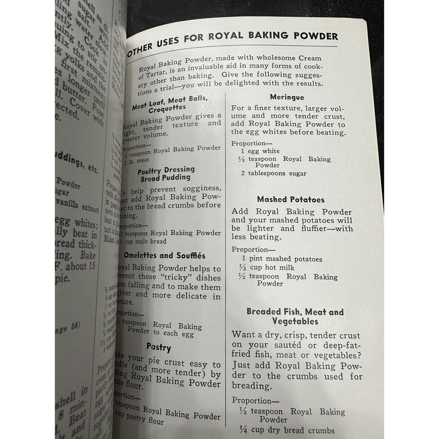Vintage Royal Baking Powder Cook Book 1940 Paperback 64 pages