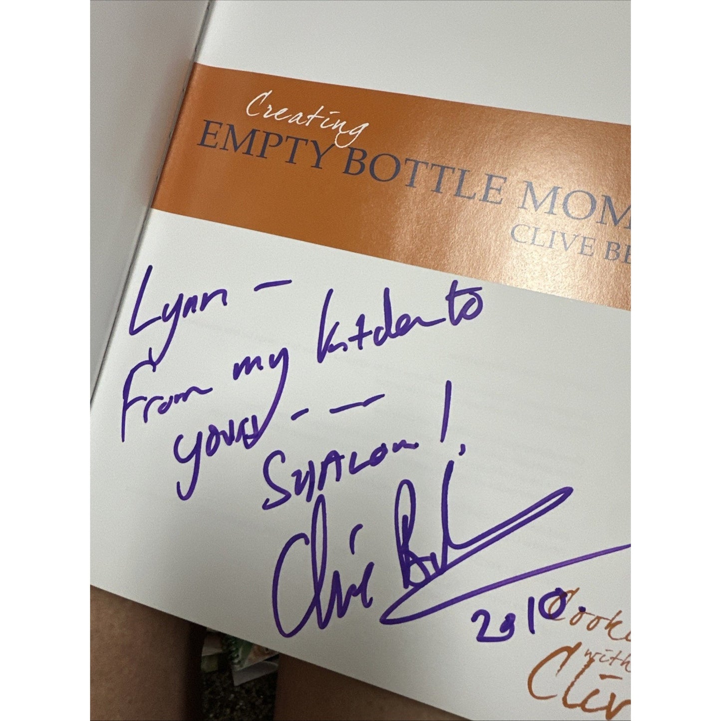 Creating Empty Bottle Moments/Clive Berkman/Signed