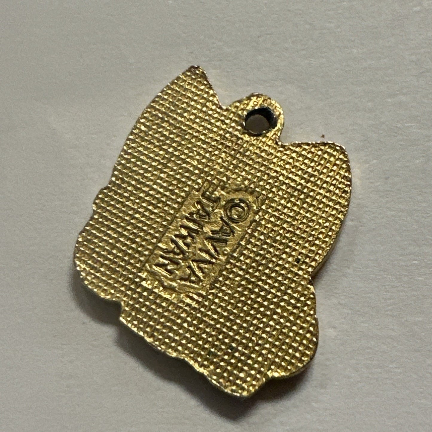 Vintage Aviva Enamel Elephant Pendant 1970s Gold Cloiso .5 inches