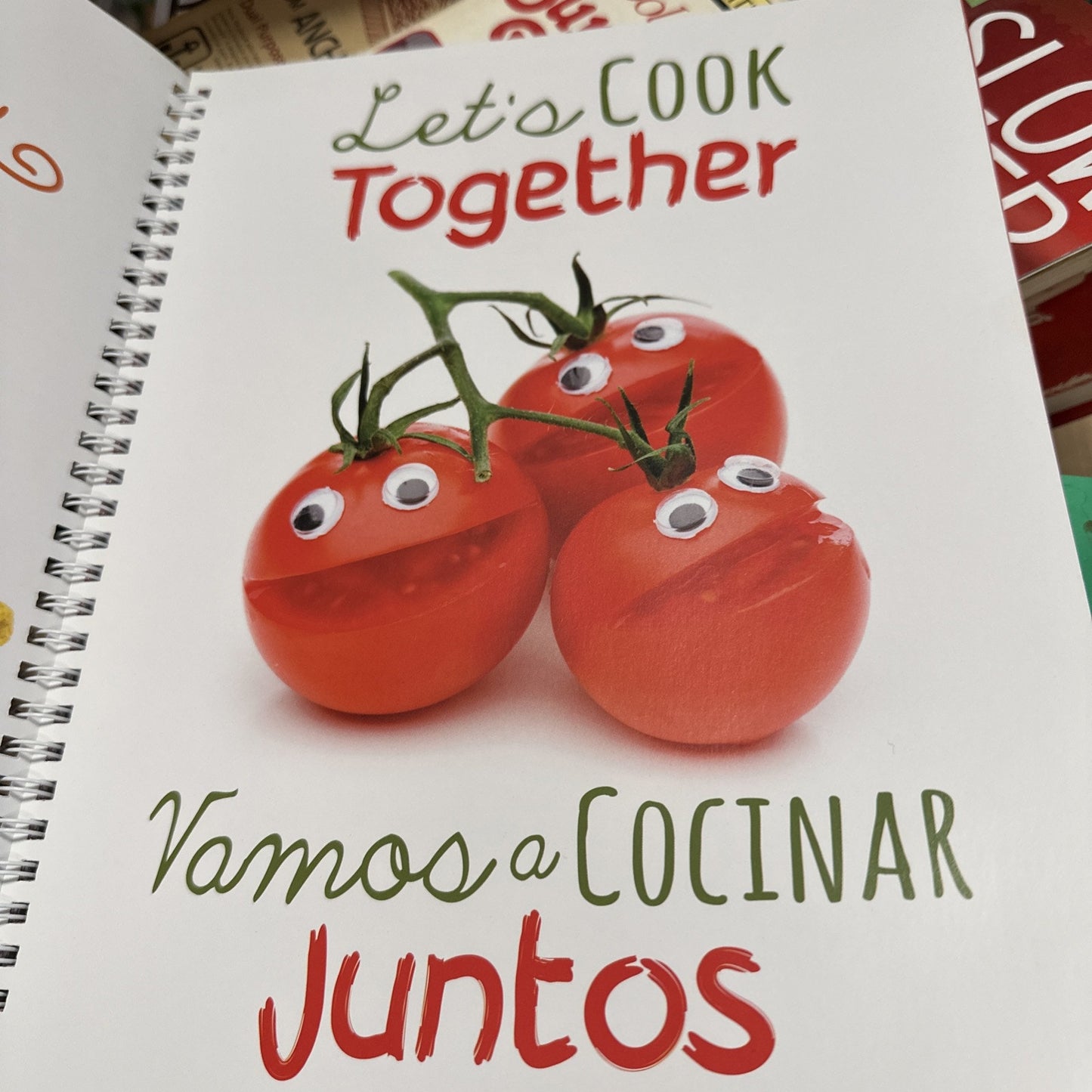 Lets cook Together Vamos a Cocinar Juntos Recipe Family Cookbook English Spanish