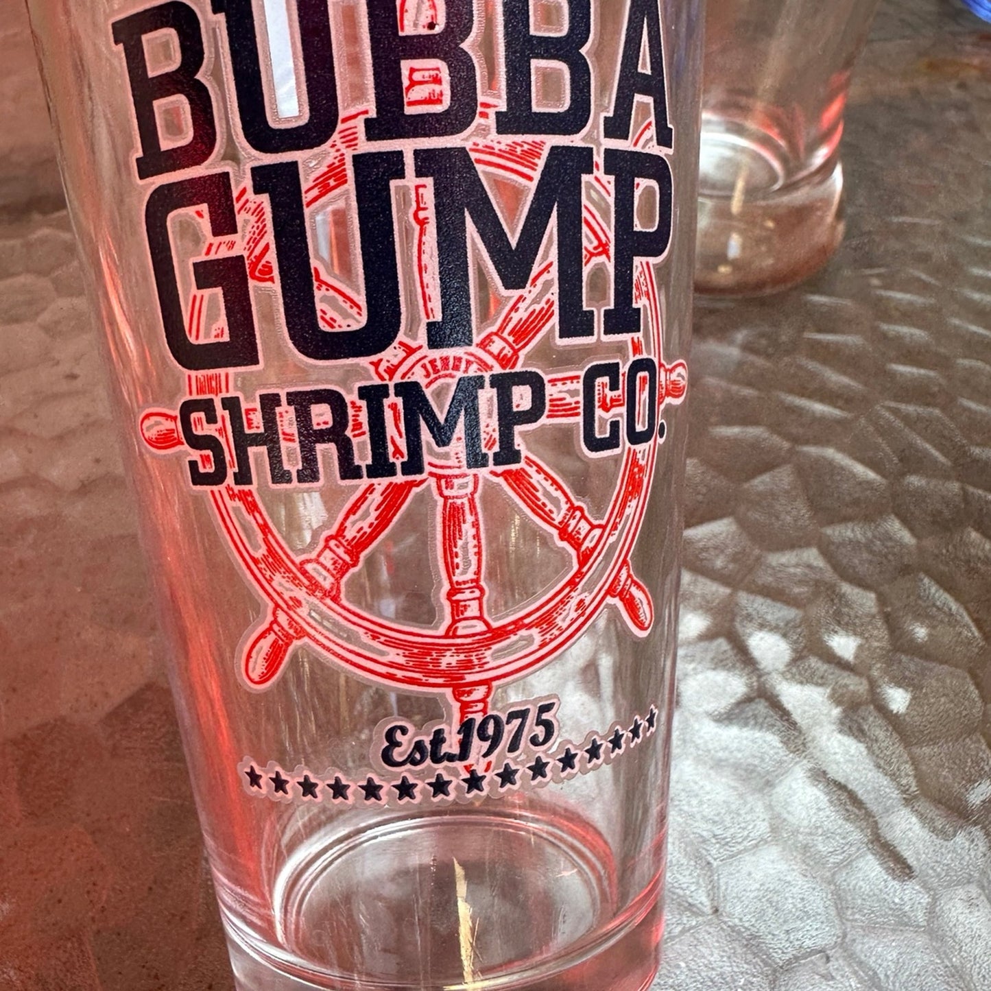 3 Bubba Gump beer Glass