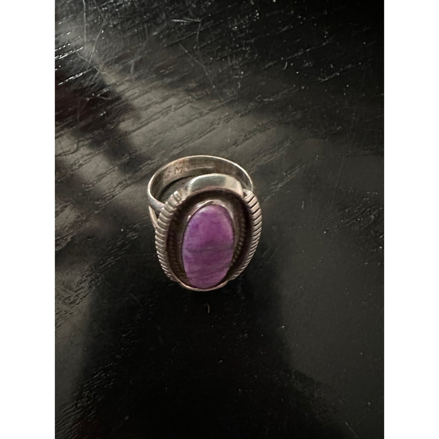 Charoite & Sterling Silver Ring size 7