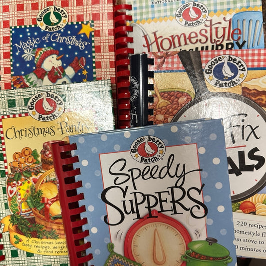 5 Gooseberry Patch cookbooks!