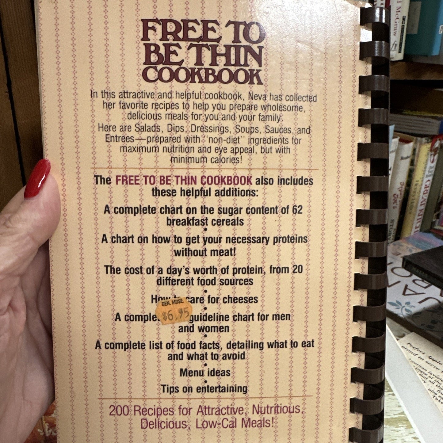 Vintage Neva Coyle Free To Be Thin Cookbook 1982 Low Fat Recipes f163