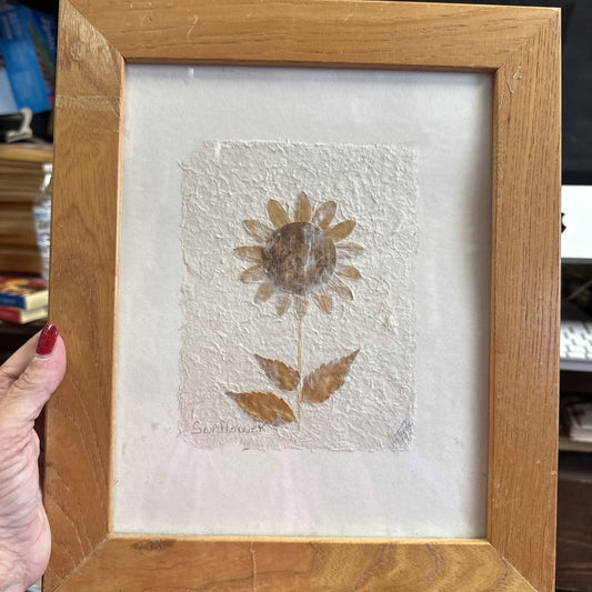 "Sunflowers" By Interia, 12.75"x10.75" Imported Madagascar for Pier One 1995