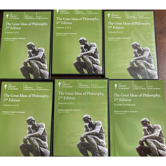 Great Courses Great Ideas of Philosophy 2nd Ed. Volumes 1-5, 30 CDs + Guidebook