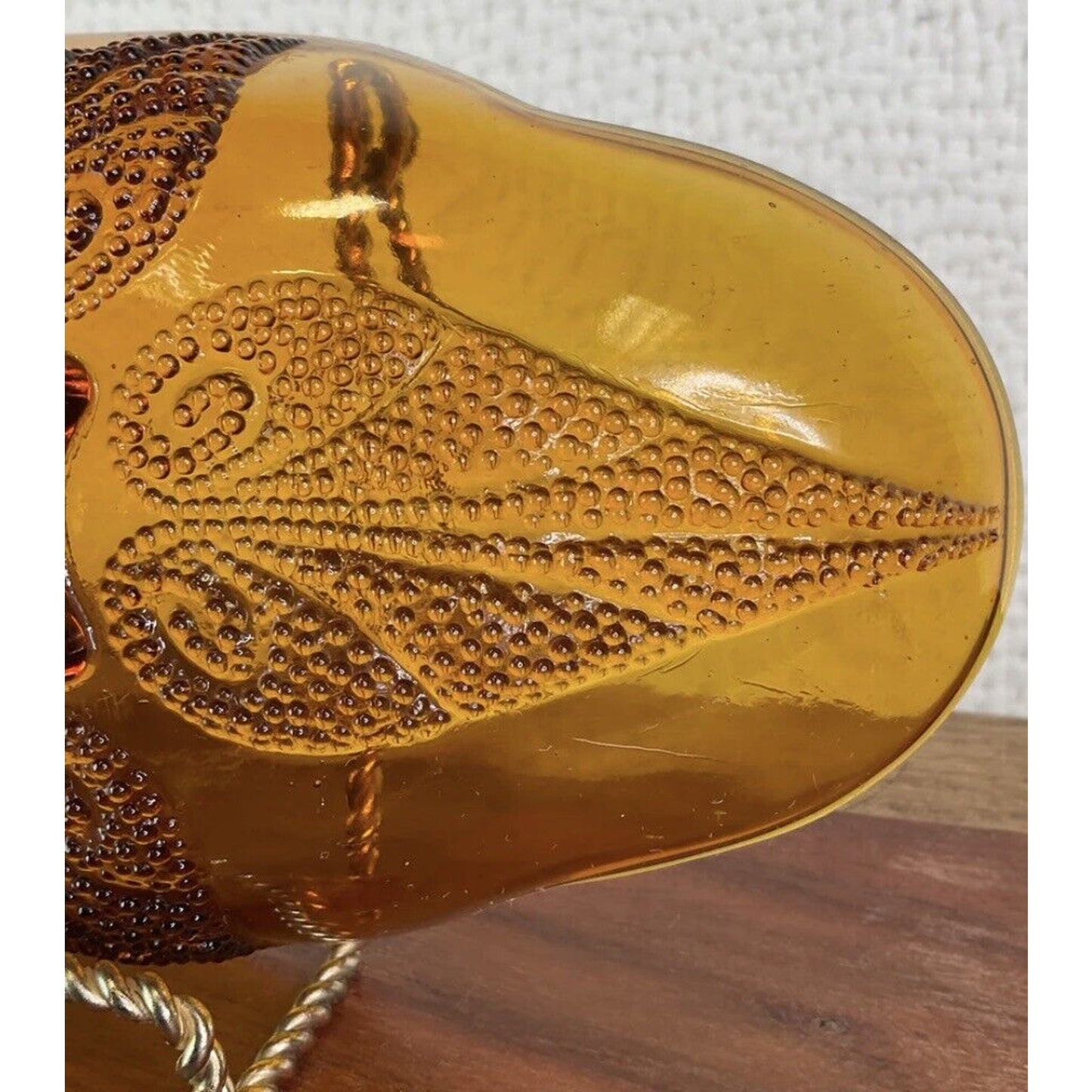 2 Vintage Tiara Amber Indiana Glass 5" x 10" oval banana split dish candy dish