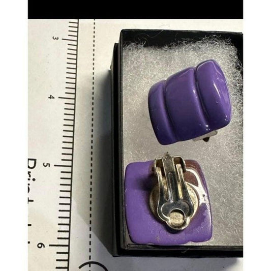 Vintage Purple square clip on
