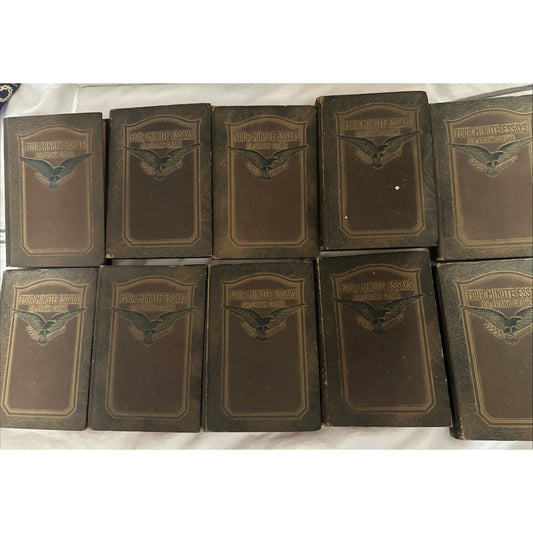 Rare Vintage 1919 Four Minute Essays by Dr Frank Crane Book Set Vol 1-10