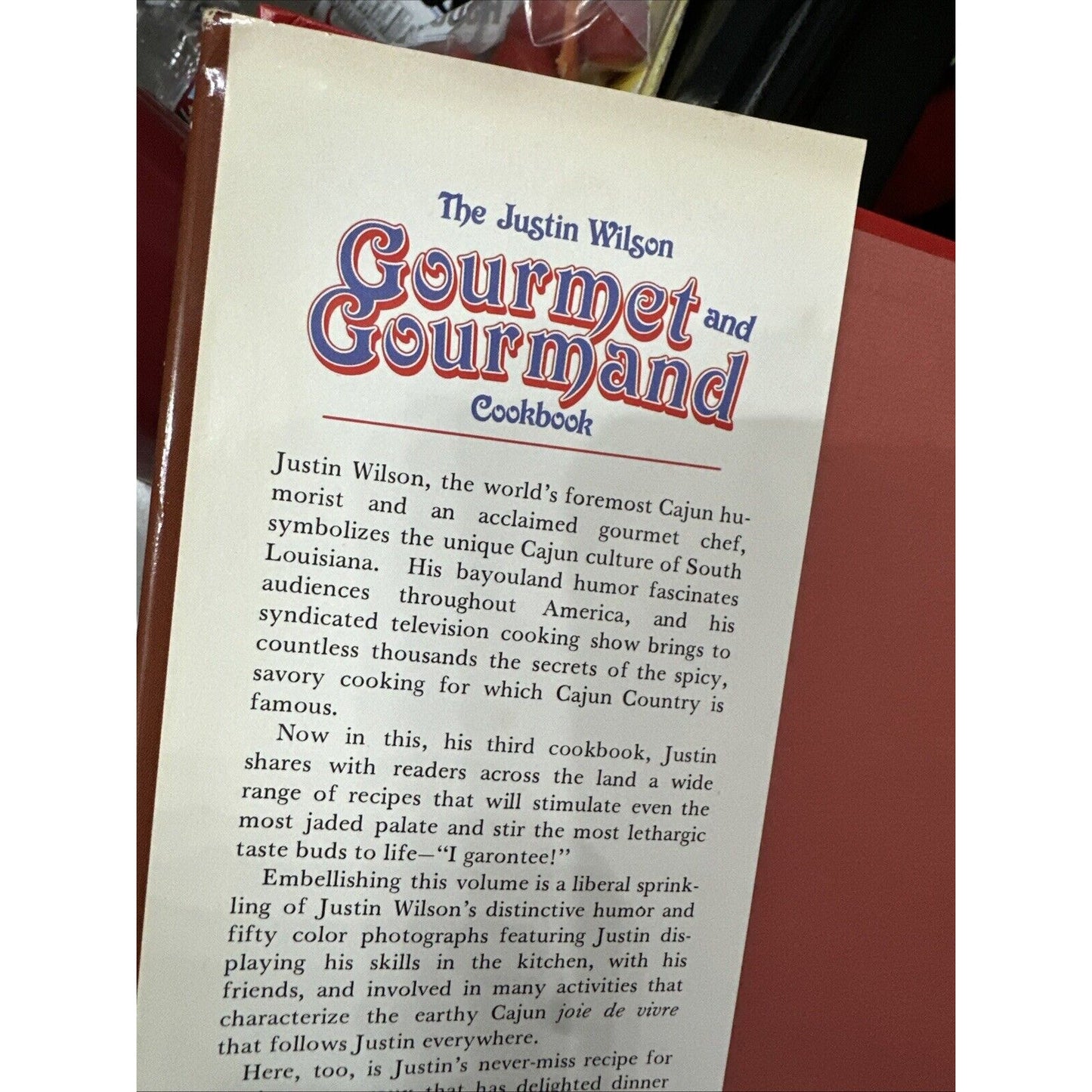 Vintage 1984 Justin Wilson Gourmet and Gourmand Cookbook 128 Pages