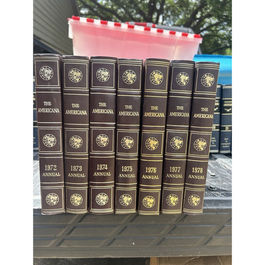 Vintage The Americana Annual America Book Of Events 1972 -1978 Hardcover -