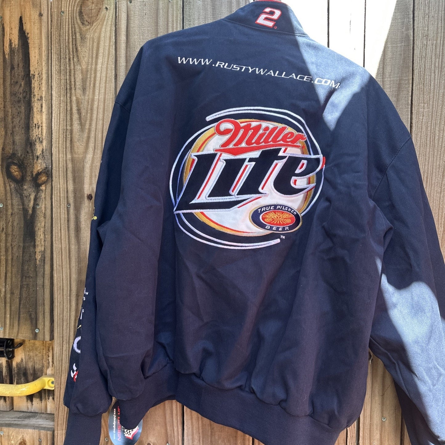 Vintage Miller Lite Rusty Wallace NASCAR Jacket New With Tags 2XL